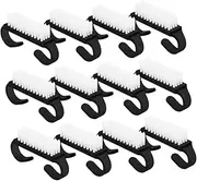 Beatifufu 12pcs Mini Horn Brush Nail Cleaning Fingernail Scrubber for Manicure Nail Art Tools Safe Plastic Nylon Materials