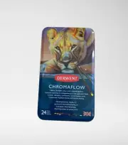 Derwent ChromaFlow Coloured Pencils Tin 24 Set (BRAND NEW)