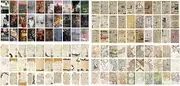 240 Pcs Vintage Scrapbook Paper, Vintage Pattern Paper Scrapbooking Paper ,Mini Dictionary Scrapbooking Paper for Journaling Supplies，Decorative Craft Paper