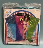 NEW Vintage 1999 The Wet Set Inflatable Pool Air Mat Float 72"x 27" Blue Intex