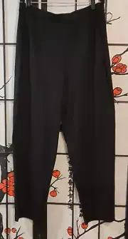 NWT $148 Eileen Fisher BLACK Slouch Ankle Pants - Tencel - Petite Medium MP