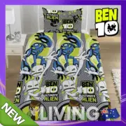 BEN10 SINGLE BED QUILT DOONA COVER & PILLOW CASE SET GENUINE LICENSED BOYS NEW