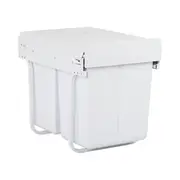[Unbranded] Cefito Pull Out Bin Kitchen Double Basket 2X20L Wh