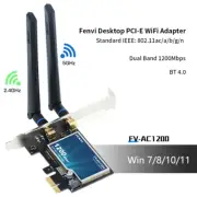 AC1200 Desktop PCI-E WiFi Adapter 2.4G/5Ghz 802.11ac Bluetooth 4.0 Network Card