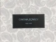 CYNTHIA ROWLEY GREY PAISLEY FULL COTTON SHEET SET WITH PILLOWCASES
