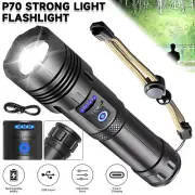 9000000 Lumens Super Bright LED Flashlight Tactical Rechargeable LED Work Lights