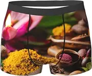 [EdWal] condiments Spices print Soft Men's Underwear Boxer Briefs Comfortable Underwear Boxer Briefs for Men 1Pack