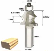 5/16 to 3/4 Architectural Molding Drawing Line Router Bit 1/4",1/2" Shank Select