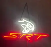 Hellcat SRT Dodge Neon LED Sign Garage Wall Decor USB Light for Car Repair Shop