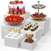 6 Pcs Buffet Risers - Food Risers For Buffet Table - Display Stand Shelf For And