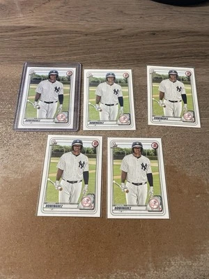 (5) Lot 2020 Bowman Jasson Dominguez 1st Paper Prospect #BP-8 Yankees