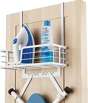 KES Over The Door Ironing Board Holder, Ironing Board Hanger for Laundry Room Organization and Storage Y and T Shaped Fits for 1 3/4 Doors Matte Black, HIR501B-WH