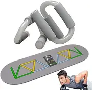 Pushup Handles for Floor - S Shape Strength Training Pushup Stand,Professional Exercise Equipment with Non-Slip Mat for Floor Workouts, Fitness Training