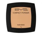 BYS Compact 7g Powder Face Makeup Women Cosmetics Light Coverage Nude Beige