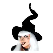 NEW Tom Foolery Wired Velvet Black Witch Hat By Spotlight