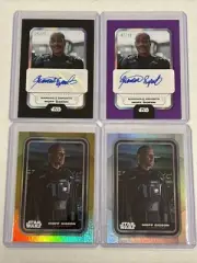 2023 Star Wars Flagship Giancarlo Esposito As Moff Gideon #d 2 Autos 2 Foils Lot