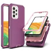 For Samsung Galaxy A33 5G Case Drop Resistant Defender Tradies Heavy Duty Rugged Shockproof Tough Cover (Purple)