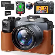 Digital Camera Autofocus 4K 64MP Vlog Camera 3.0'' Screen 18X Zoom Dual Lens