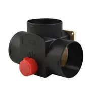 75mm Car Heater Air Vent Ducting T Piece Exhaust Connector w Dual Regulating Valve Flap For Webasto Diesel Parking Heater T-75mm