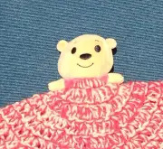 Pooh Bear Baby Lovie . Security Blanket. Hand Made