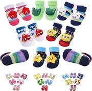 [Adalex Global] Baby Socks with Grips for Newborns and Toddlers, Non-Slip Toddler Socks, Infant, Boys and Girls, Soft Cotton Baby Socks 0-3,3-6, 6-12, 12-18 Months, Toddler Slipper Socks
