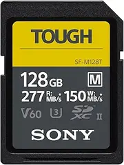 Sony SF-M series 128GB TOUGH UHS-II SD Card, Black