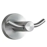 Wall Mounted Single Holder Hanger Chrome Towel Hooks Double Bathroom Robe