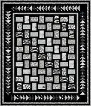 POPPYCOCK - 71" x 61" - Pre-cut Patchwork Quilt Kit Single size`