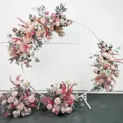 Artificial Pink Wedding Arch Flowers Kit Wedding Decoration Reception (Pack o...