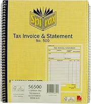 Spirax 56500 500 Tax Invoice and Statement Book, Quarto 250X200MM