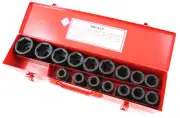 IMPACT SOCKET SET INDUSTRIAL QUALITY CHROME MOLY TEK-CHROME 3/4" DR METRIC