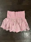 Vintage Victoria’s Secret Pout Smocked Waist Ruffle Skirt Size Small Pull-on