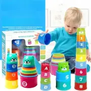 Baby Stacking Cups Educational Toy Toddler Early Learning Puzzle Game Learn ABC