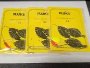 3 NJ Hand Tied Long Shank Hook w/YELLOW Spinner+Beads Fluke/Summer Flounder Rigs