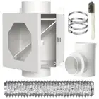 Metal Dryer Lint Trap & Catcher - Indoor Dryer Vent Kit with 90 Degree Dryer ...