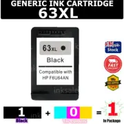 1x Generic 63XL 63 BLACK ONLY Ink For HP Deskjet 1110 2130 3630 Officejet 3830