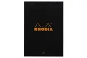 Rhodia No.16 Top Stapled A5 Notepad Office Stationery Ruled w Margin Black
