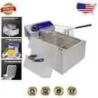 Electric Deep Fryer with 6L Oil Capacity and 1500W Heater, Home & Commercial Use