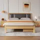 現貨熱銷-免運 床現代簡約全實木床1.5米雙人床主臥床架1.2米用單人松木床 中大號尺寸議價