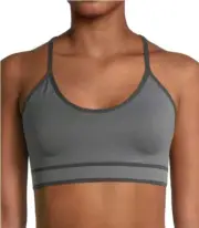 Avia Low Support Seamless Cami Sports Bra Grey Flannel Size S