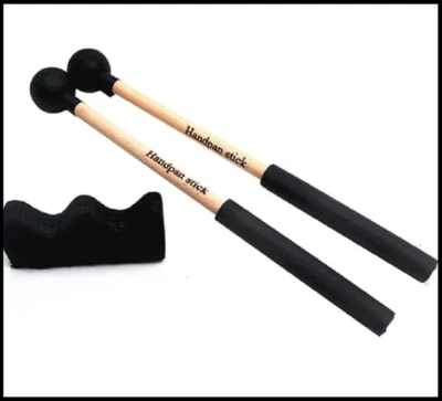 1 Pair Tongue Drum Mallets with Bracket Handpan Drum Sticks Rubber Mallet