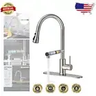 Stylish Kitchen Faucet with Pull Down Sprayer and Built-in Filter - Easy Install