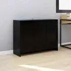 NNEVL Sideboard Black 102x33x75 cm Chipboard