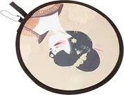 Alipis Foldable Fan Round Hand Fan Adornment Lightweight and Portable for Travel