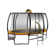 Kahuna Trampoline 8 Ft X 14ft Oval With Basketball Set - Orange