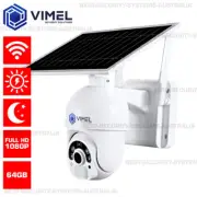 Farm PTZ Security Camera WIFI LIVE View Solar Powered Flood Light PIR 64GB