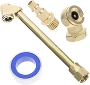 SUPVOX 1Set Brass Air Chuck Fitting Set with Adapter Tape for Tire Inflator Heavy Duty Compressor Accessories for Air Hose Durable Corrosion Resistant Suitable for Home