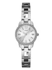 New Authentic GUESS SILVER-TONE ICONIC FEMININE bracelet WATCH 27 mm U0568L1