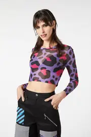Major Meow Mesh Top