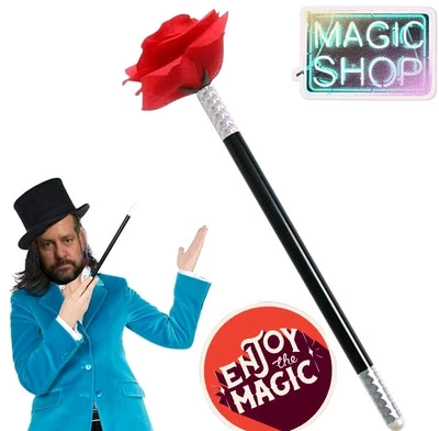 Magic Trick Wand Appearing Rose Flower Prop Magician's Prop MA4